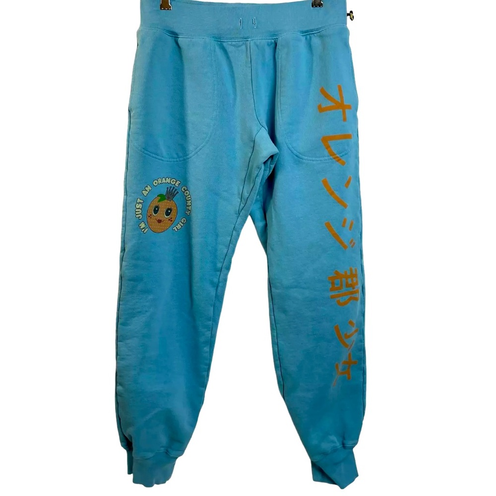 ✨🆕BNWOT!SUPER RARE!Harajuku Lovers Blue Orange County Girl Joggers!Size S!🍊💙